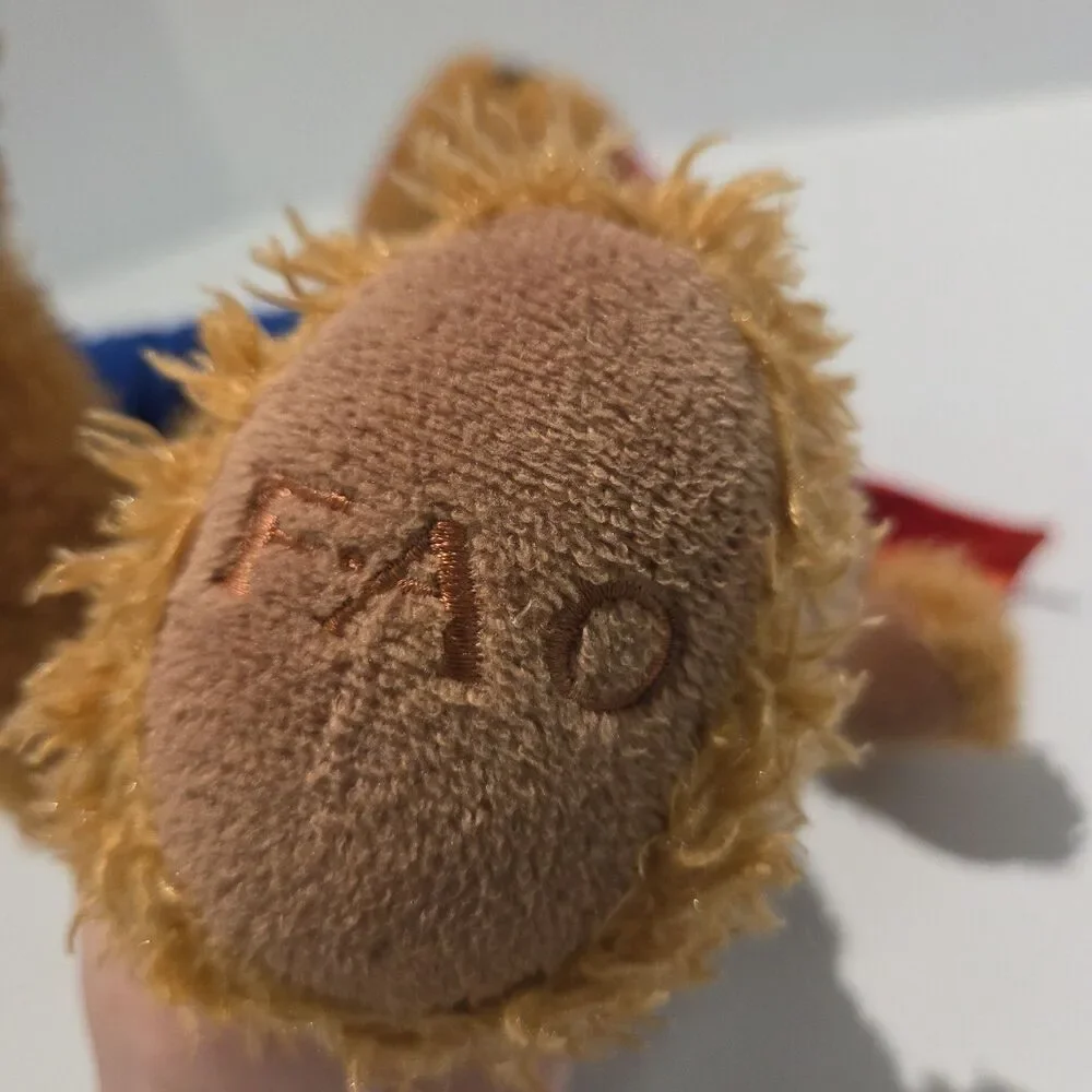 FAO Schwarz Super Hero Teddy Bear Brown Blue Shirt Plush Toys R Us Stuffed 11